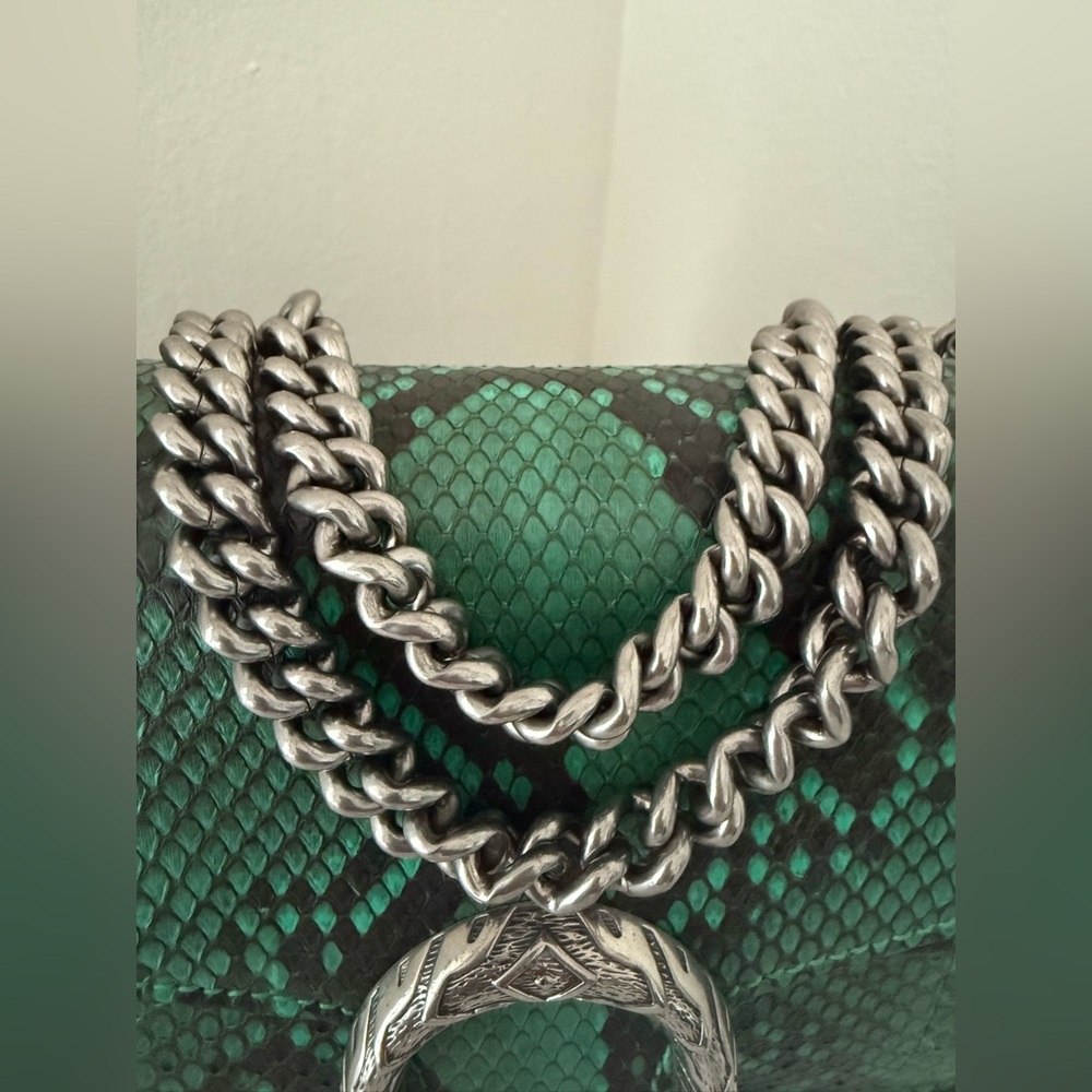 Gucci Small Dionysus Green Python Bag - image 3